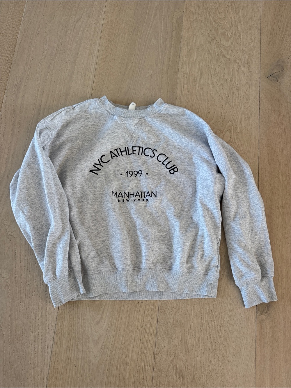 H&M Gray NYC Athletics Club Manhattan Crewneck Sweatshirt